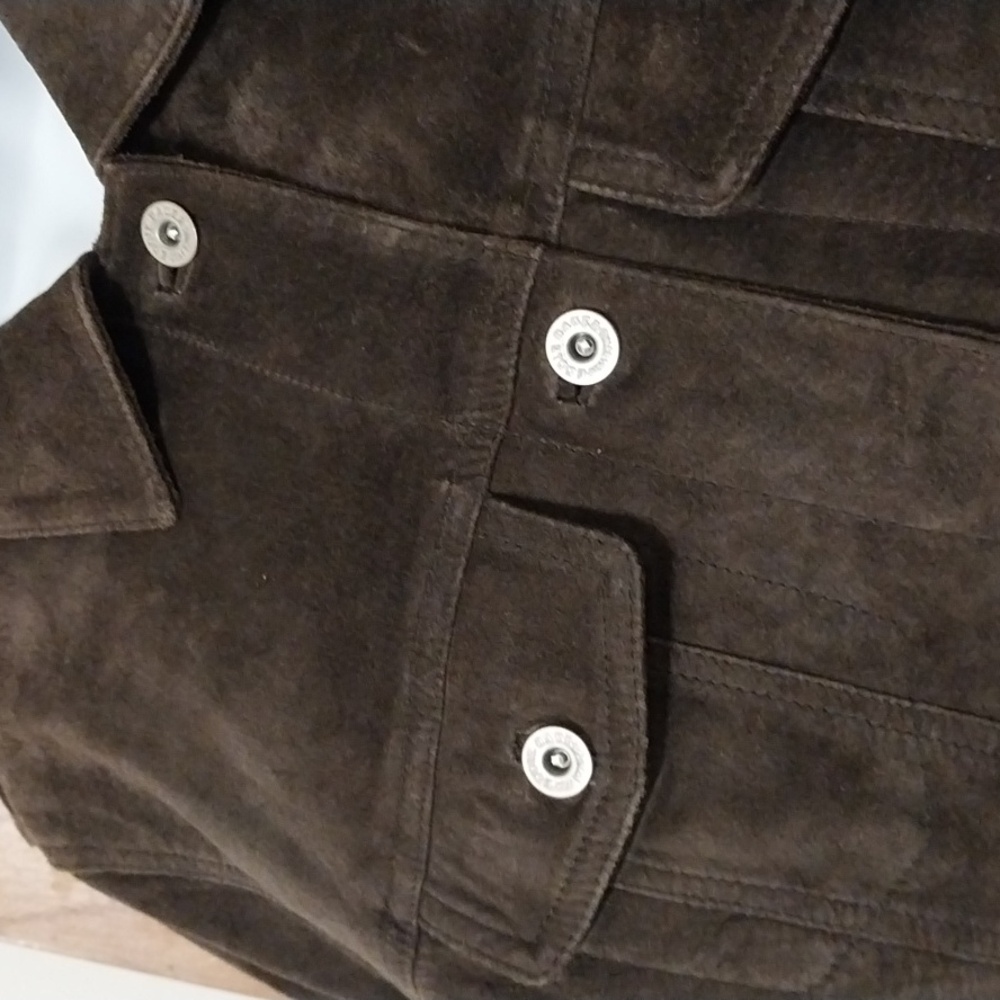 Seattle Suede X Eddie Bauer trucker jacket (WASHABLE SUEDE) - Picture 2 of 8